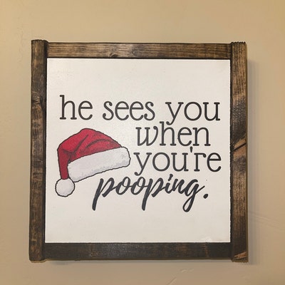 Christmas Decor Bathroom Sign Home Decor Christmas Decor for - Etsy