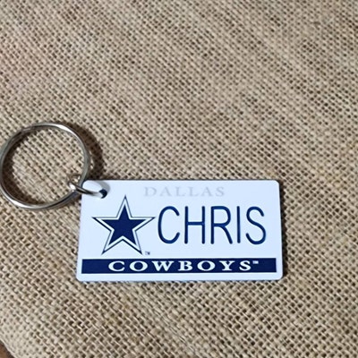 Personalized Dallas Cowboys Engraved Keychain Key Ring Tag Any Name ...