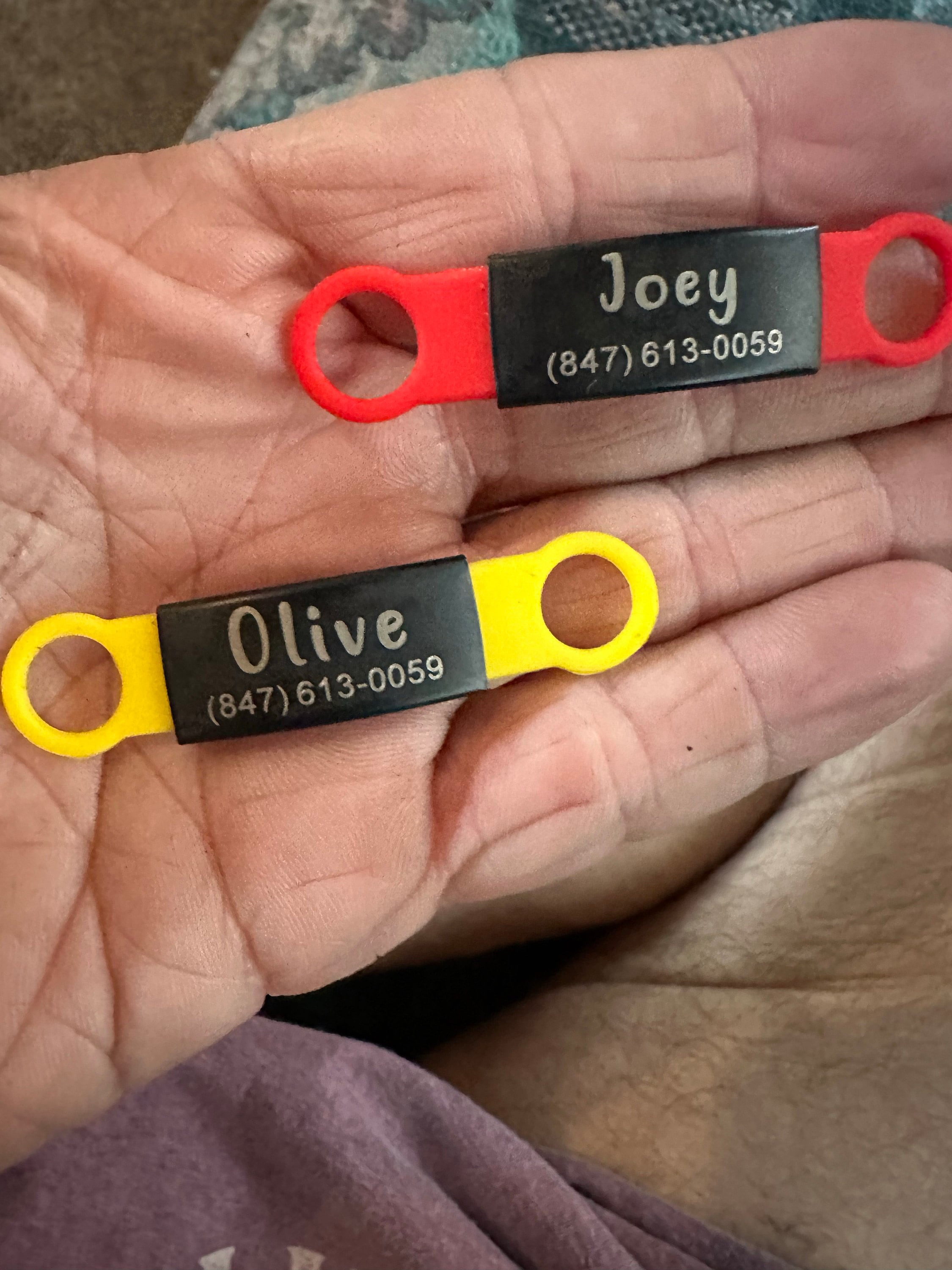 Custom Durable Slide Pet ID Tag🐶🐱,Personalized Name Silicone Dog Tag, Gift for Dog Owner