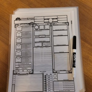 Printable D&amp;D Character Sheet DIY D and D Character Sheet Digital File ...