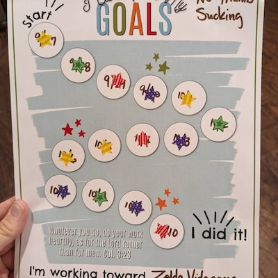 Goal Chart, Kids Printable Rewards Chart, Chore Tracker, Sticker Chart ...