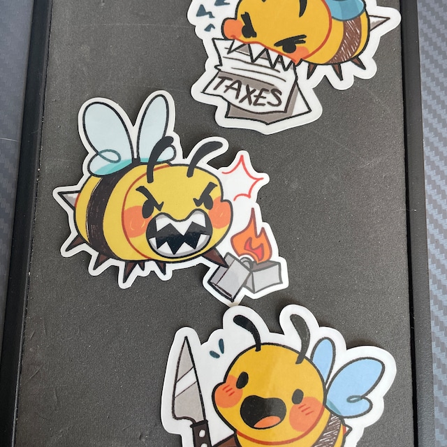 Chaotic Bees Stickers! – Milky Tomato