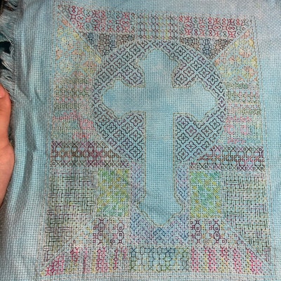 Blackwork Cross Pattern Black Work Religious Cross Chart - Etsy