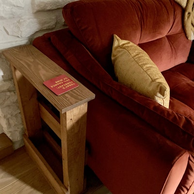Solid Wood Narrow Side End Sofa Table With Storage Various - Etsy