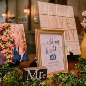 Navy Wedding Hashtag Sign Printable / Editable Hashtag Printable Sign ...