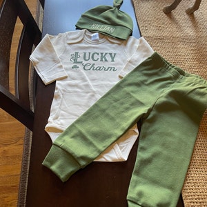 Lucky Charm Baby Boy St. Patrick's Day Outfit Funny. | Etsy