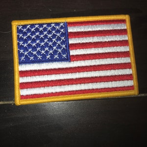 USA Flag Right facing Iron-On Patch - Trophy Depot