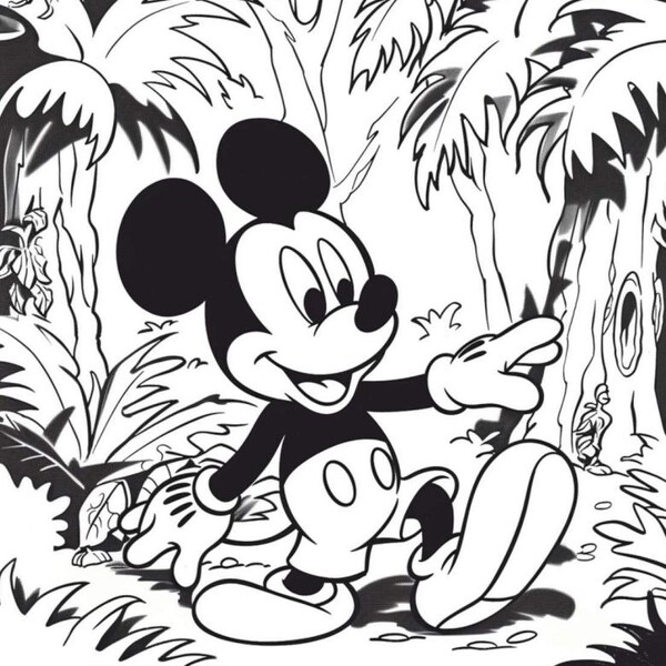 Mickey Mouse Coloring Book / Kids Coloring Pages / Printable Mickey ...