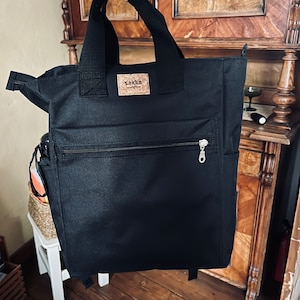 Soft Vegan Leather Convertible Backpack Crossbody