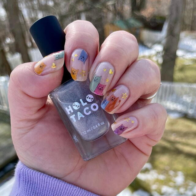 Akoak Nagelsticker Mit Katzen-Muster – 12 Bögen Wassertransfer-Aufkleber, Für Nagelkunst & Deko