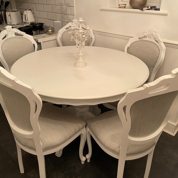 Shabby Chic French Style Dining Table and 6 Chairs Made to Order