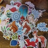 Navy Peony Vibrant Vietnam Travel Stickers (29pcs) - Watercolor, Vietnamese-Themed Vacation Decals For Journals, Scrapbooks, Luggage, Tumbler