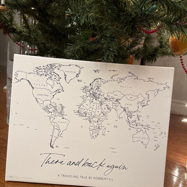 Push Pin Mini World Travel Map - Countries Labeled - Personalizable ...