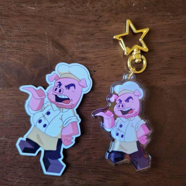 LMK Red Son | MK | Mei | Tang | Pigsy Keychain - Etsy