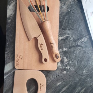 Christmas gifts wood Montessori gift for Kids, Safe Toys for Kids Wooden Knife for Kids, Montessori Gift Set, Personalized Montessori Toys,