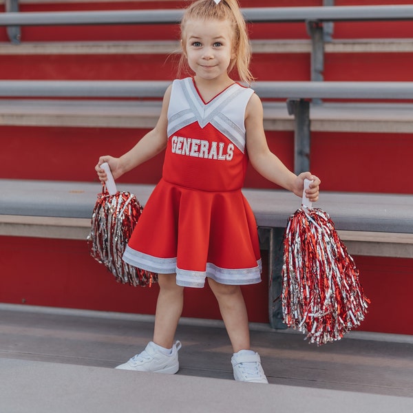 Dark Green Kids Cheer Uniform Cheer Costume Custom Cheerleading Uniform