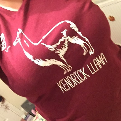 Kendrick Llama T-shirt Tee // Music T-shirts / Band T-shirts / - Etsy