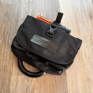 Waterproof Cordura Hip Bag, U Lock Holster, Bike Courier Commuter