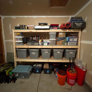 PDF Download, Easy garage shelf plan, DIY garage shelf plan, beginner guide garage shelf