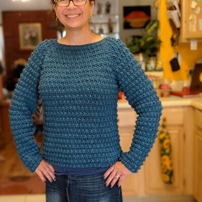 CROCHET PATTERN, the Layna Square Neck Pullover, Sweater Pattern ...