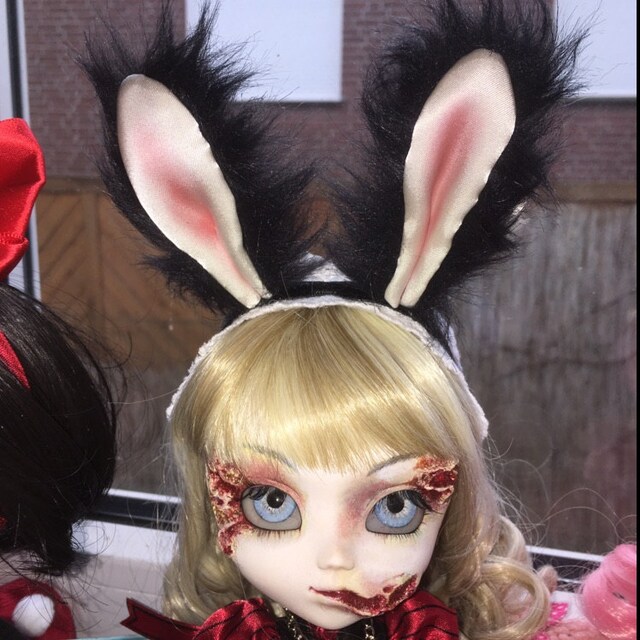 ブライス人形用アニマルヘッドバンド、オーダーメイド、うさぎ耳