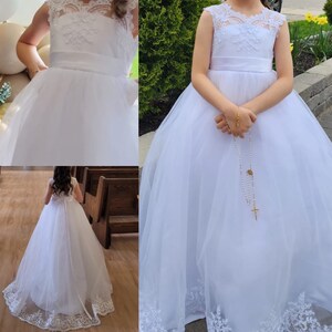 Two Layers Ruffles Junior Bridesmaid Dresses Dusty Blue