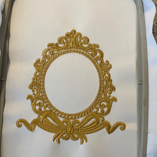 Blank Rococo Letter Antique Rococo Blank Monogram Machine Embroidery Design - 4 Sizes - Etsy