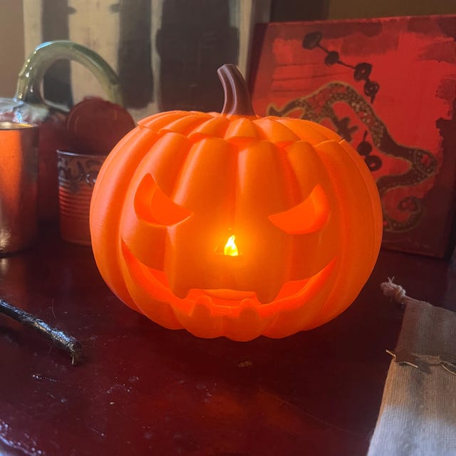 専用です。ビンテージ　ジャックオーランタンランプ 3Dプリントのハロウィンかぼちゃランプ：不気味なジャック・オー