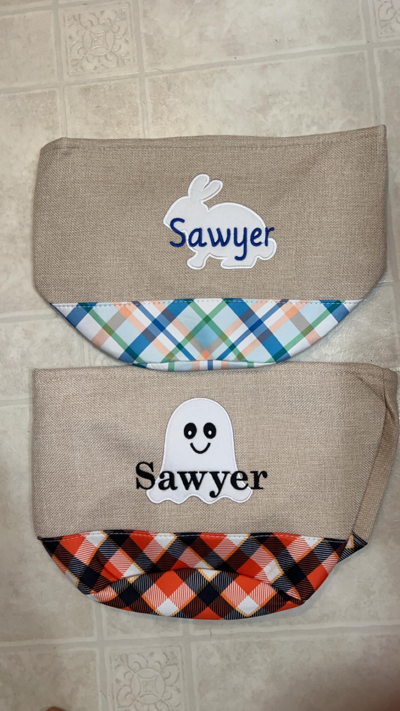 Trick or treat bag, Trick-or-treat bucket,  Halloween Bucket, Personalized, Halloween Basket, monogram, trick-or-treat, Halloween bag