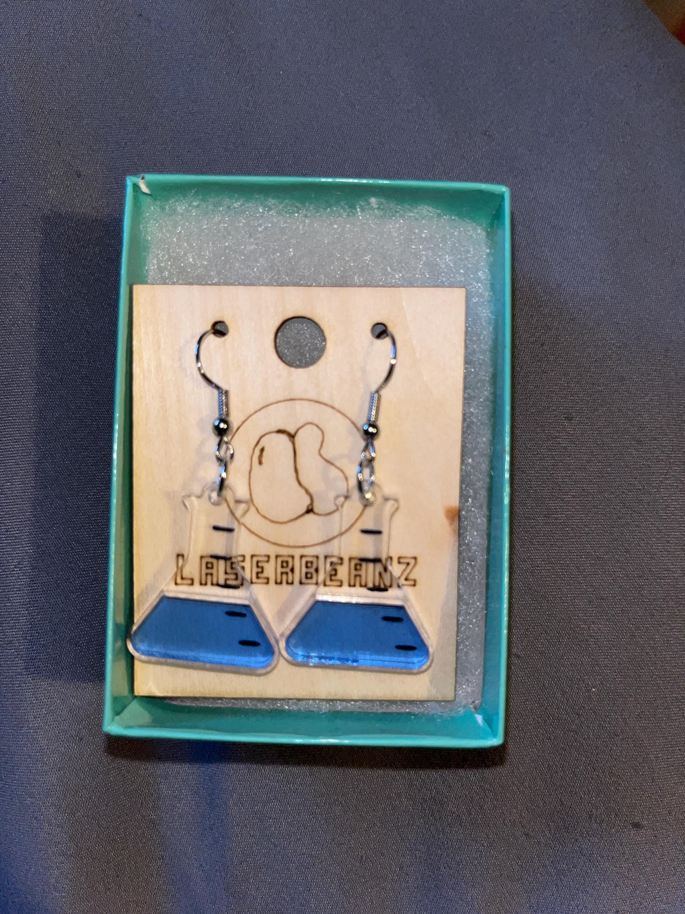 Erlenmeyer Flask Acrylic Earrings