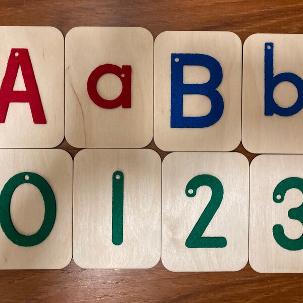 Mini Sandpaper Letters Cursive Set - Uppercase, Lowercase and Numbers ...