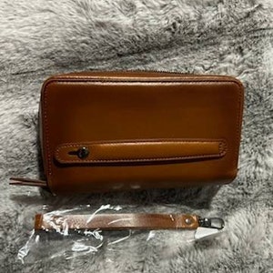 Russet Leather RFID Blocking Wallet & Card Holder, Personalized Pop up ...