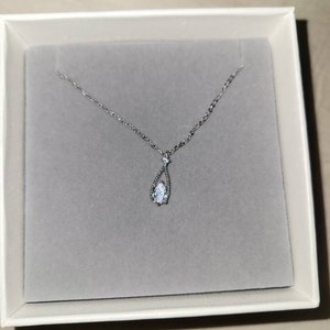 Elegant Necklace Simple Silver Necklace Waterdrop Necklace - Etsy