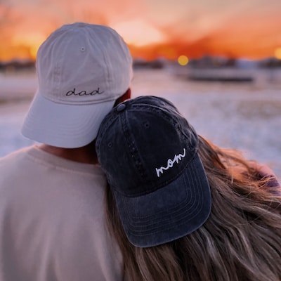 Mom and Dad Hats, Pregnancy Announcement Hats, Gender Reveal Hats, Cute ...