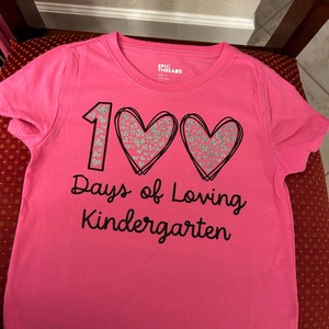 100 Days of School SVG, 100 Days of Loving Kindergarten SVG, 100 Hearts ...