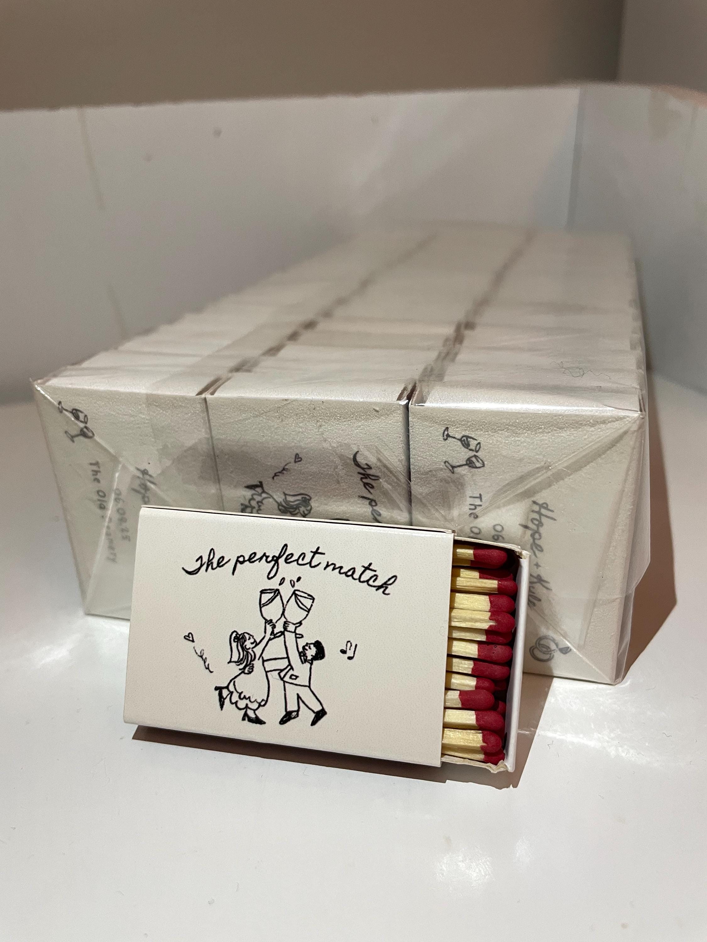 Custom matchboxes / Custom matchbook art  / Sketch / Custom matches / Custom match boxes / Bulk wedding favors / Wedding souvenirs