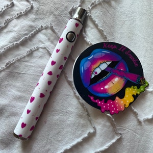 Valentine Hearts Graphic Vape COVER for OOZE or Custom Vape SKIN For Dab Pen Vape Battery Sticker