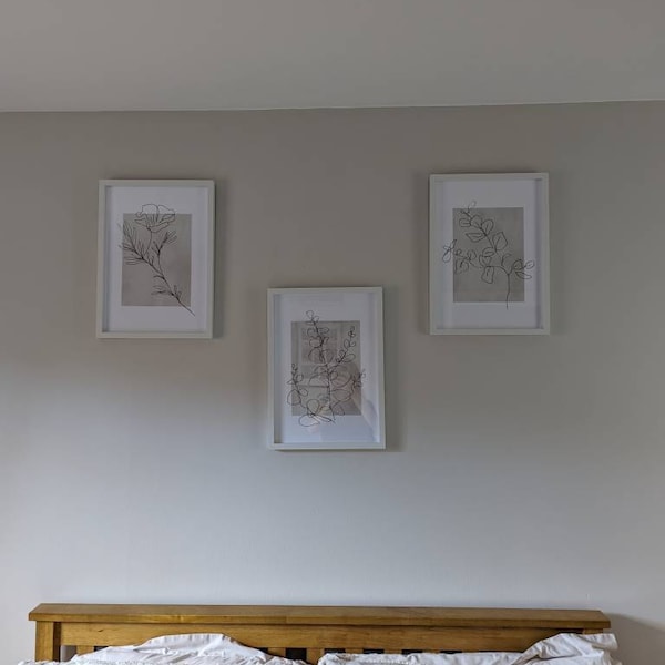 Neutral Wall Art, Botanical Prints, Set of 3 Prints, Plants Wall Art ...