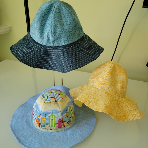Sun Hat PDF Pattern, Beach Hat Pattern, PDF Sewing Pattern, Hat Sewing ...