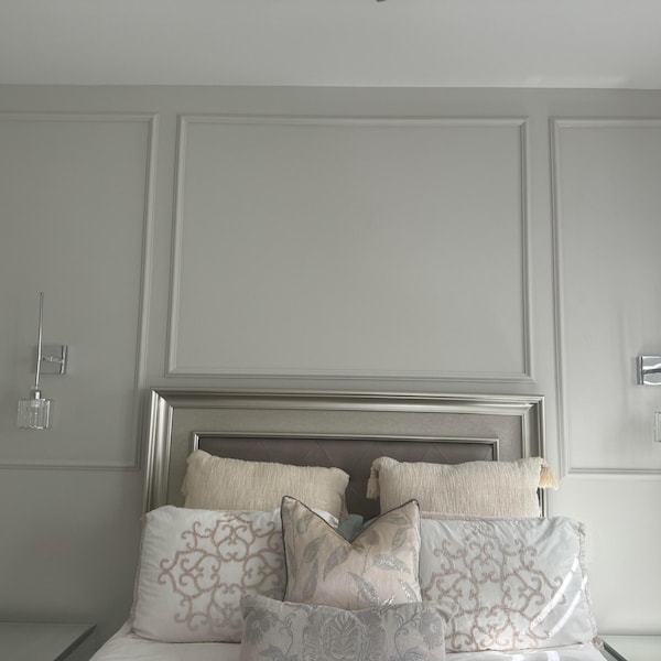 Wall Molding Pack for Bedroom, DIY Wall Trim, Wall Molding Kit With Pre ...