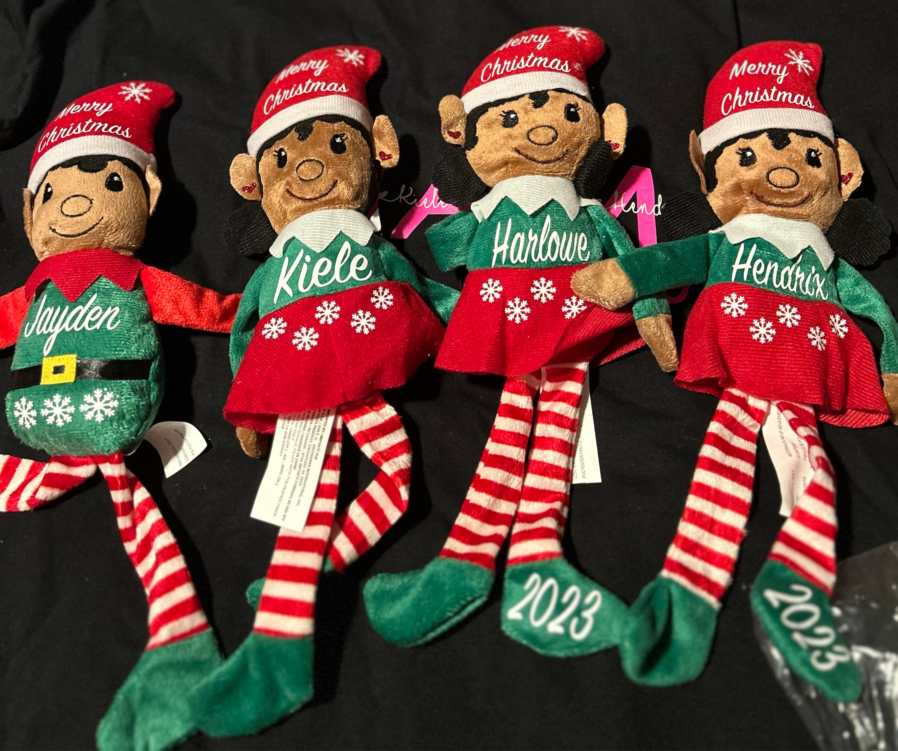 Personalized Christmas Elf, Stuffed Elf, Stocking Stuffer, Multicultural Plush Elves, Christmas Decorations, Christmas Elf
