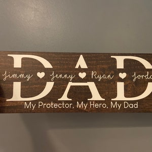  GIFTMILY Gift for Dad from Kids, Thank You Wood Sign
