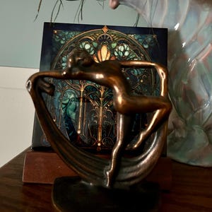 Art Nouveau | Art Deco | Ornate 1920s Style Design (#120), on a Glossy Ceramic Decorative Tile, Free Shipping to USA