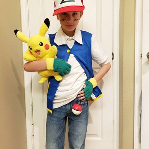 Pokemon Trainer Costume Set ASH KETCHUM Cosplay Hat & | Etsy