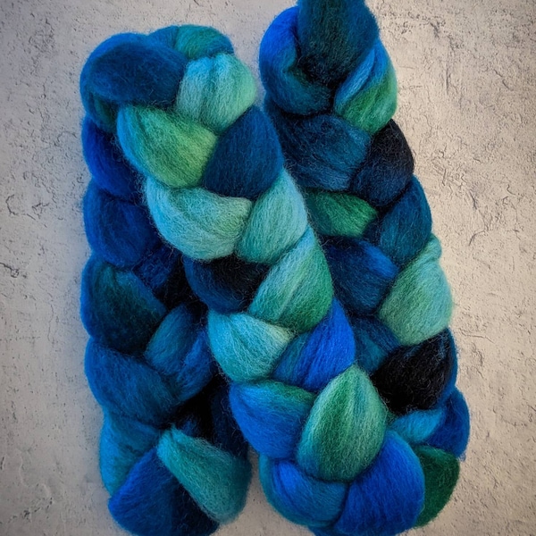 4.4 Lb on Sale Wool Roving, Roll Un-dyed White Wool Top Fiber Spinning ...