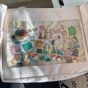 ITA TOTE BAG 3 Free Pins Free Pin Pad : Name the Pins You Want at the  Personalisation or Checkout Notes window Clear Enamel Canvas 
