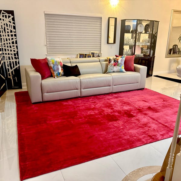 Round Rug, Abstract Round Carpet, White Round Rug Tufted Wool Circle ...