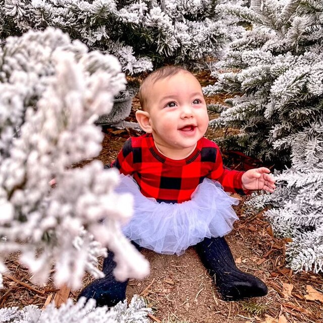 Personalized Buffalo Plaid Christmas Dress - Red Black Plaid Tulle Twirl Dress