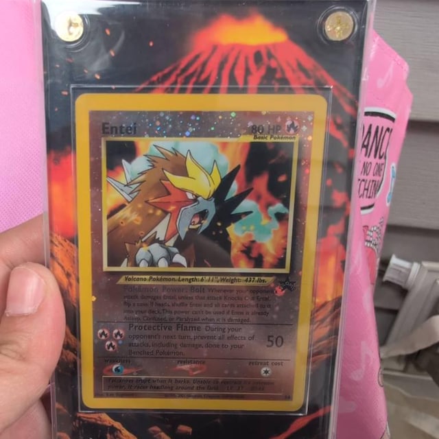 promo entei pokemon card 2000 Japanese Neo 2 #244 PSA 9  Aloha Shop shuffle Entei and all cards attached to it into your deck Pokemon Entei Promo 34 Movie