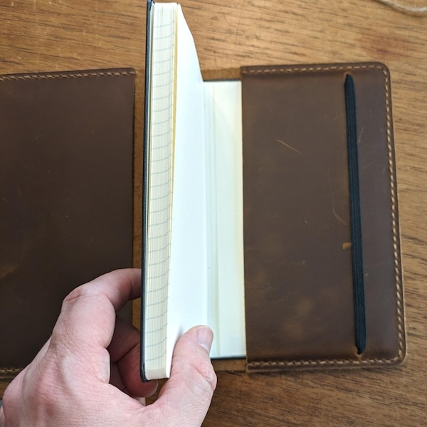 Personalized Refillable Leather Journal Cover for Moleskine XL, Field ...